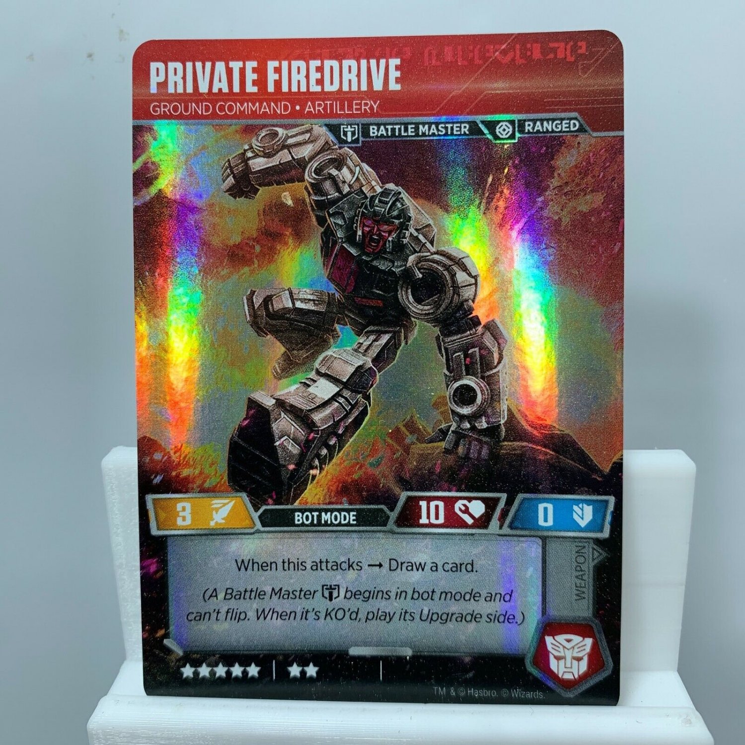 Transformers Firedrive UT T13/T48 TCG Character Card Wave 3 War for Cybertron