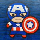 Marvel Chibi Captain America Mens S Blue Activewear T-shirt Avengers