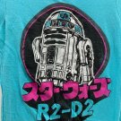 Star Wars R2-D2 in Japanese Teal Youth Girl S T-Shirt Cute Retro Style