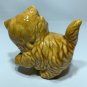 Brown Persian Kitty Cat Kitten Glazed Ceramic Approx 4.5" Crazing Cute Pose
