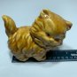 Brown Persian Kitty Cat Kitten Glazed Ceramic Approx 4.5" Crazing Cute Pose