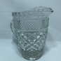 Vintage Anchor Hocking Pitcher Pressed Glass 5" Tall Wexford Pattern Jug