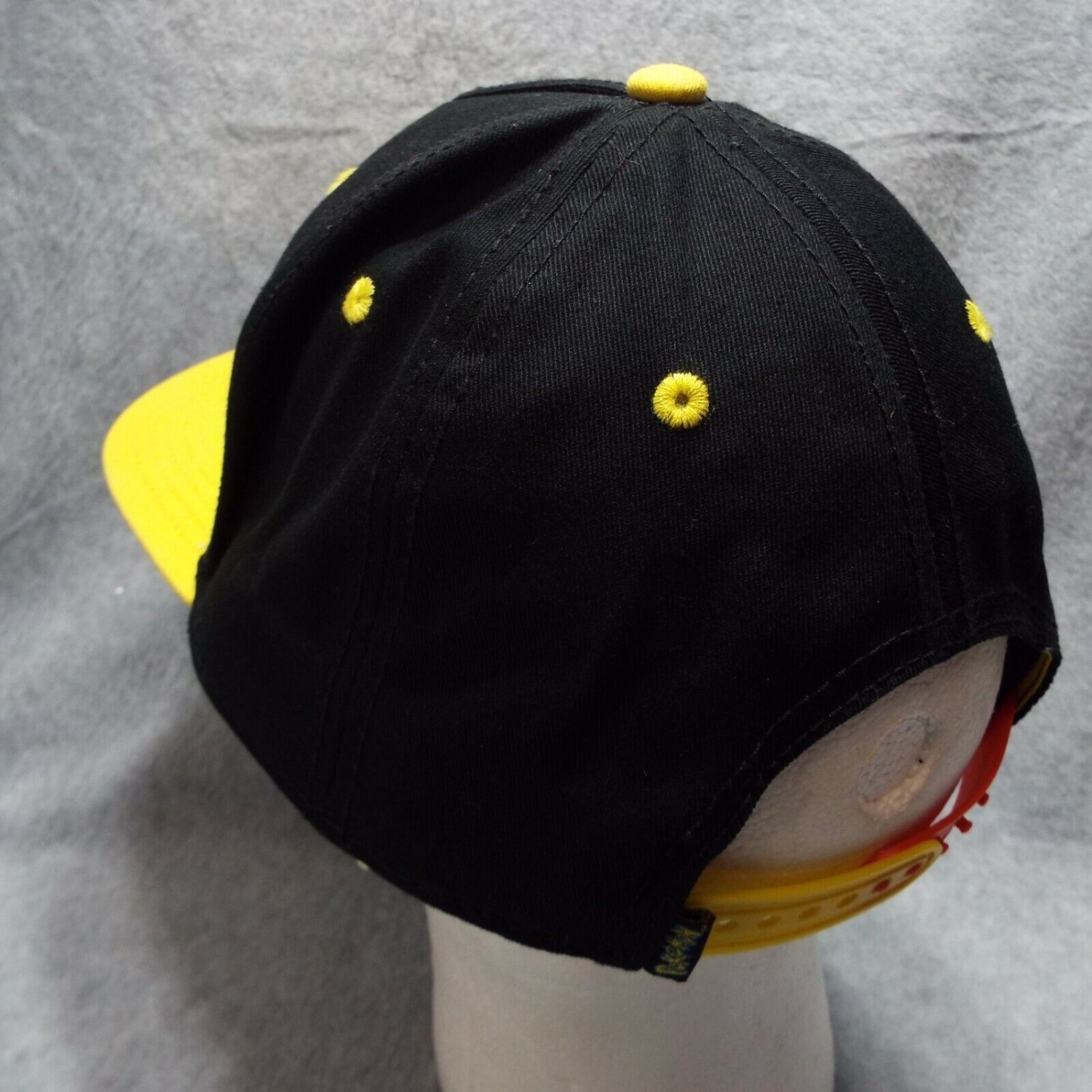 Pokemon Pikachu Embroidered Hat Cap Snapback Flatbill Black Yellow Bioworld