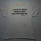 Archery Mom Phillipians 4:13 All Things Through Christ M T-Shirt Gray