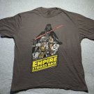 Star Wars The Empire Strikes Back XL T-Shirt Brown Vader Luke Retro Design