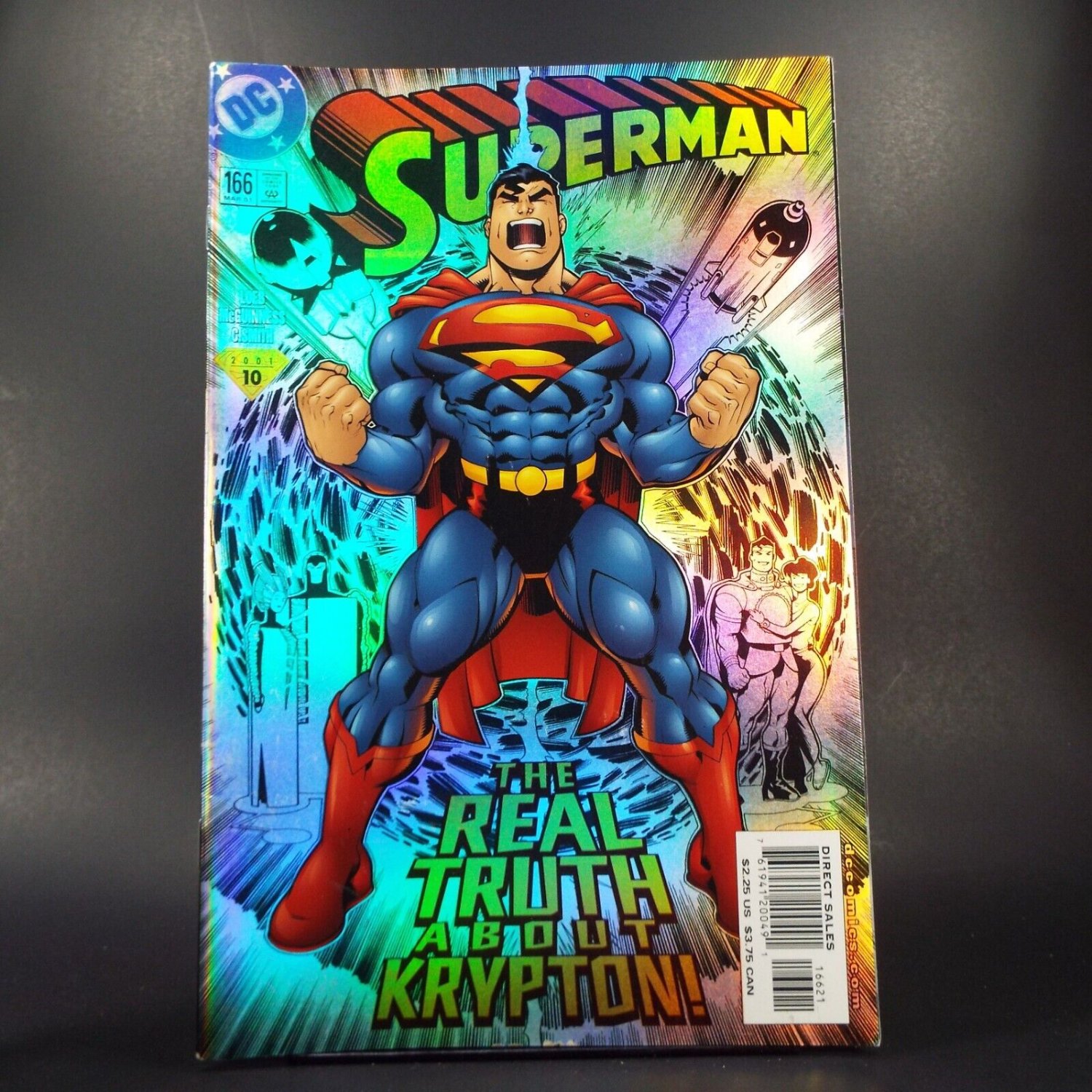 Superman 166 DC Comics March 2001 Holo Foil Cover Loeb McGuinness