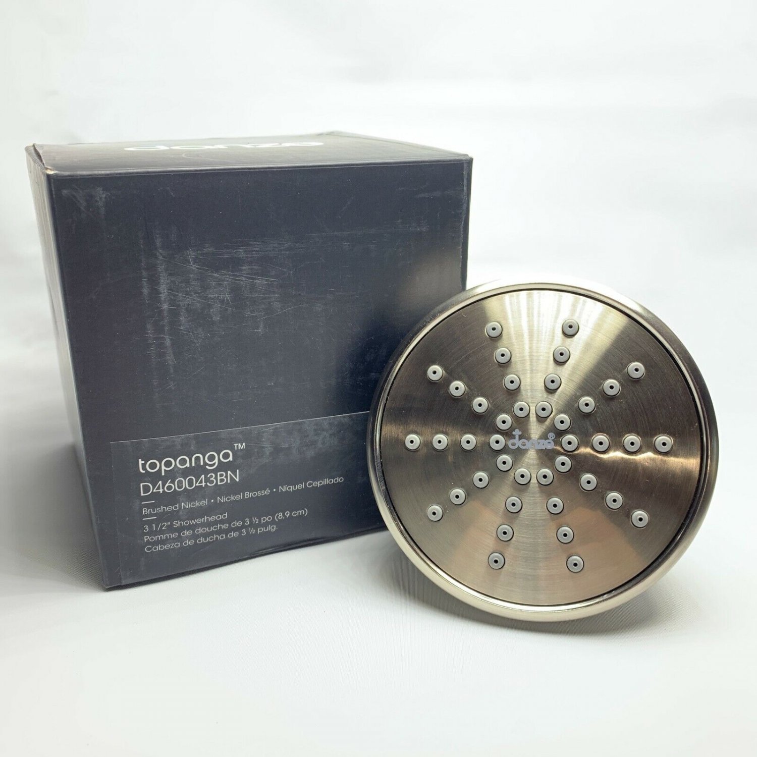 Danze D460043BN Topanga Single Function Showerhead 3 1/2-Inch Brushed Nickel