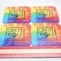 Great Wolf Lodge Tie Dyed Set of 4 Plastic Coasters