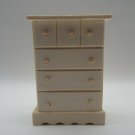 Unfinished Wood Dollhouse Chest of Drawers Ready for Paint or Stain