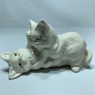 Playful Kittens Cats Best Friends Glazed Ceramic Approx 5.5" Crazing BFF