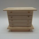 Unfinished Wood Dollhouse Bedroom Dresser Ready for Paint or Stain