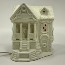 Mercuries USA Town Library 1995 Christmas Village White Light Up Vintage