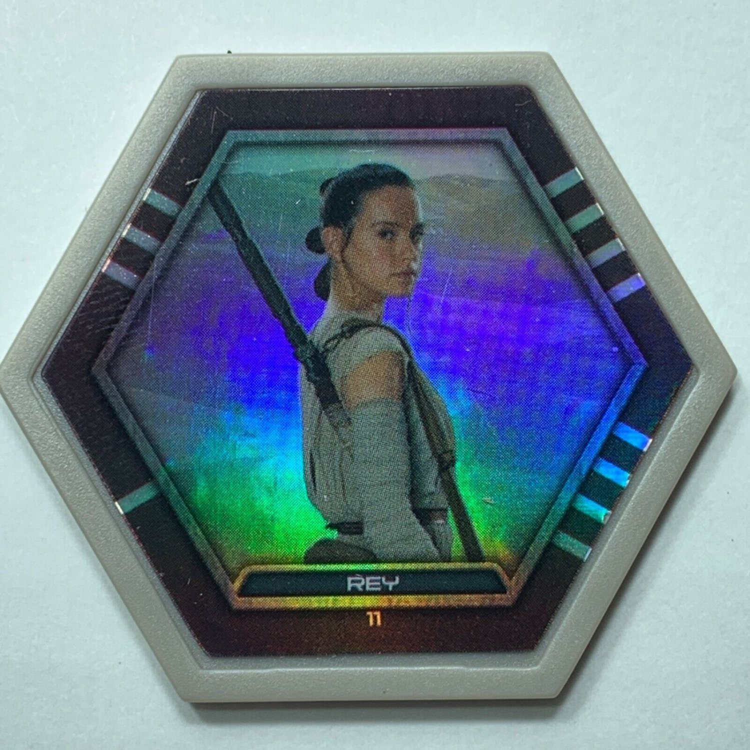 Topps Star Wars Galactic Connexions Disc Rey #11 Gray Foil Series 3