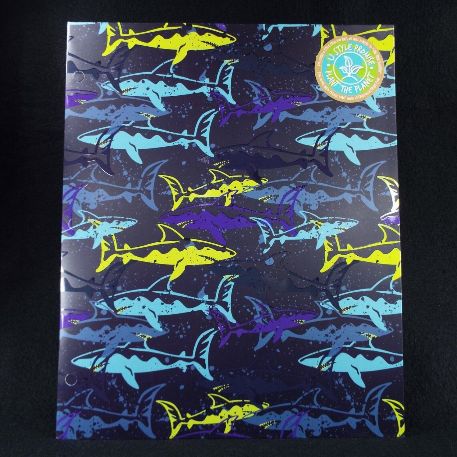 Just Exploring Shark Folder Pocket Portfolio Sealife