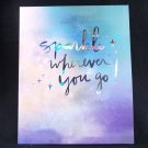 Sparkle Wherever You Go Pastel Galaxy Portfolio Folder