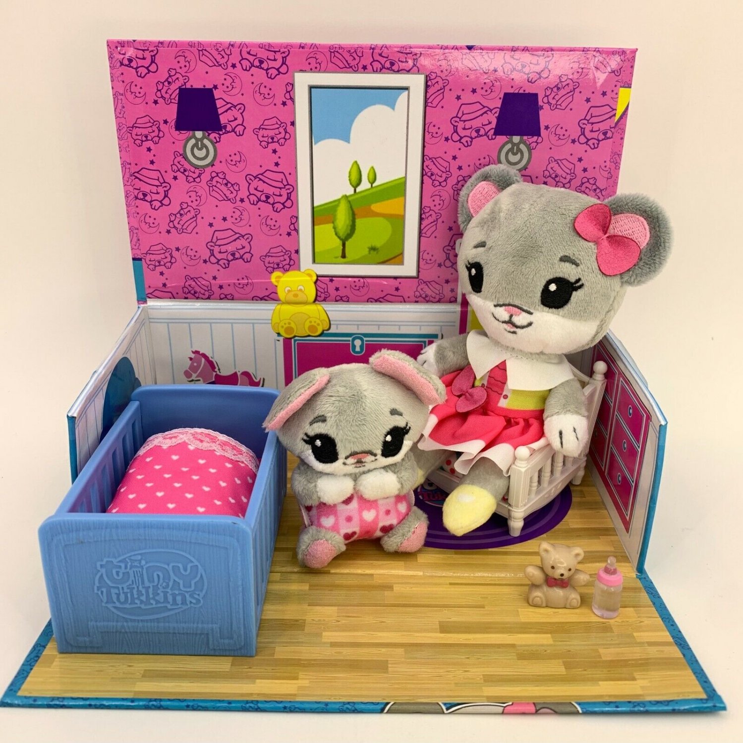Tiny Tukkins Naptime Nursery Play Set Eloise and Baby Mouskins with Accessories