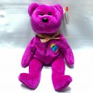 Ty Beanie Baby Millenium Millennium Error Tag 1999 Purple Bear Vintage