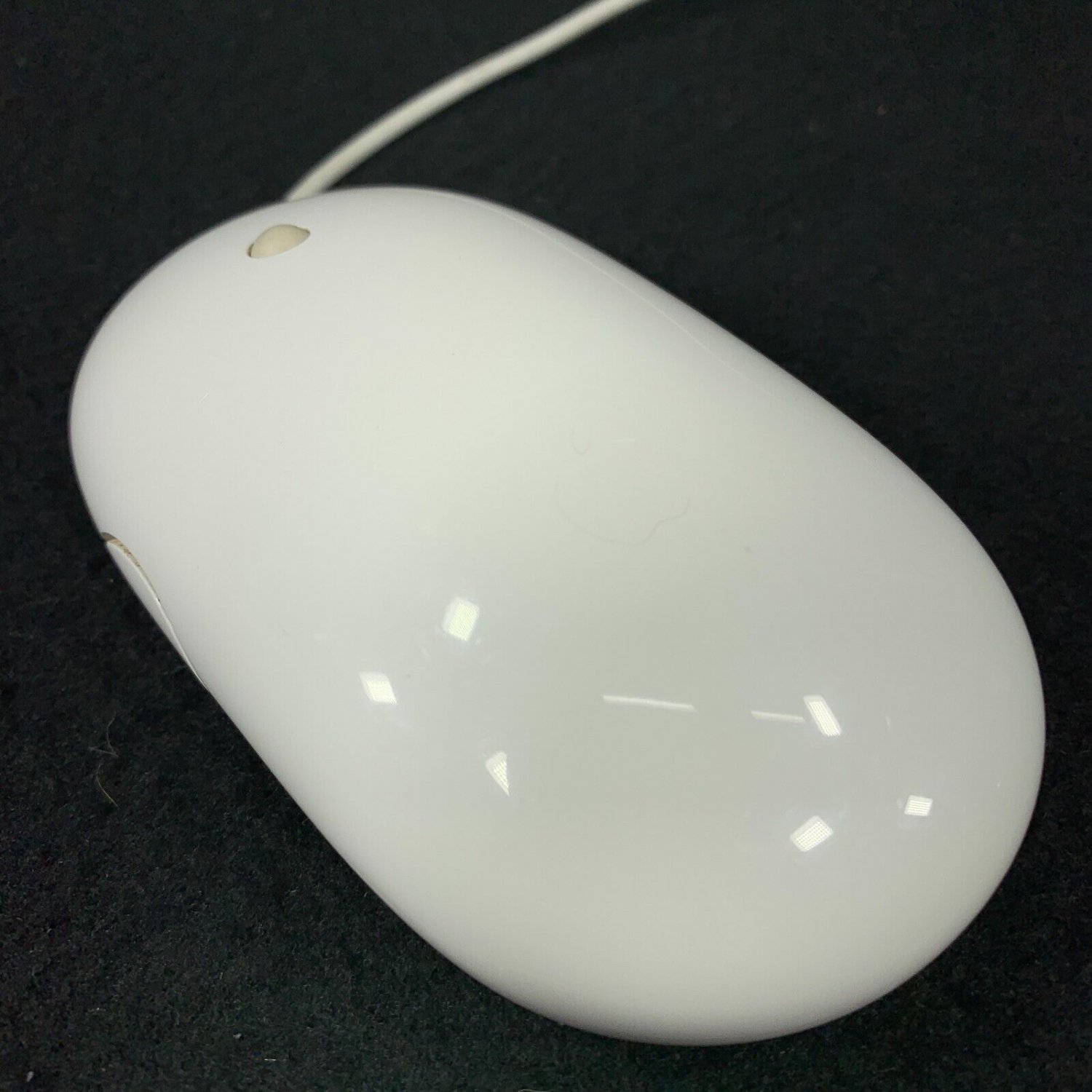 Apple OEM Mighty Mouse A1152 Wired Optical Scroll Touch Cleaned and Tested