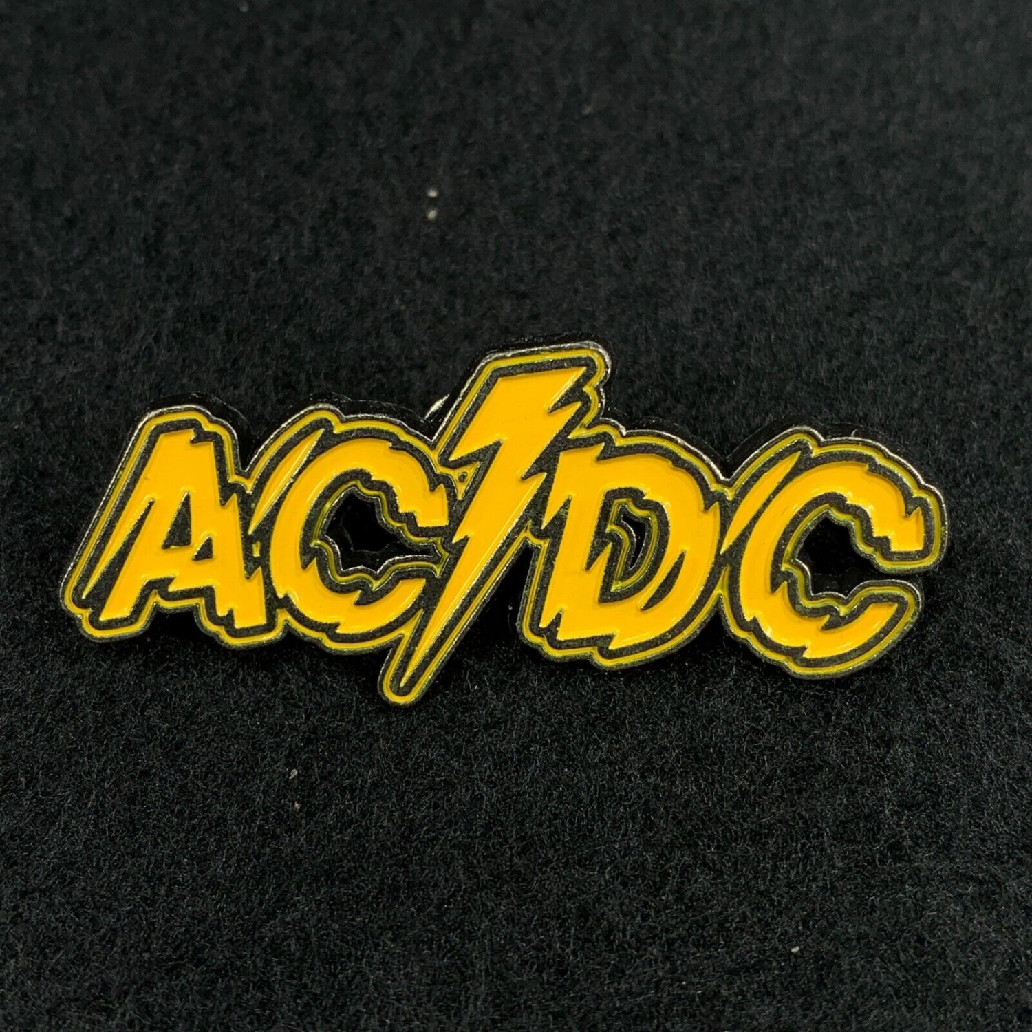 AC/DC Band Logo Yellow Metal Enamel Lapel Pin