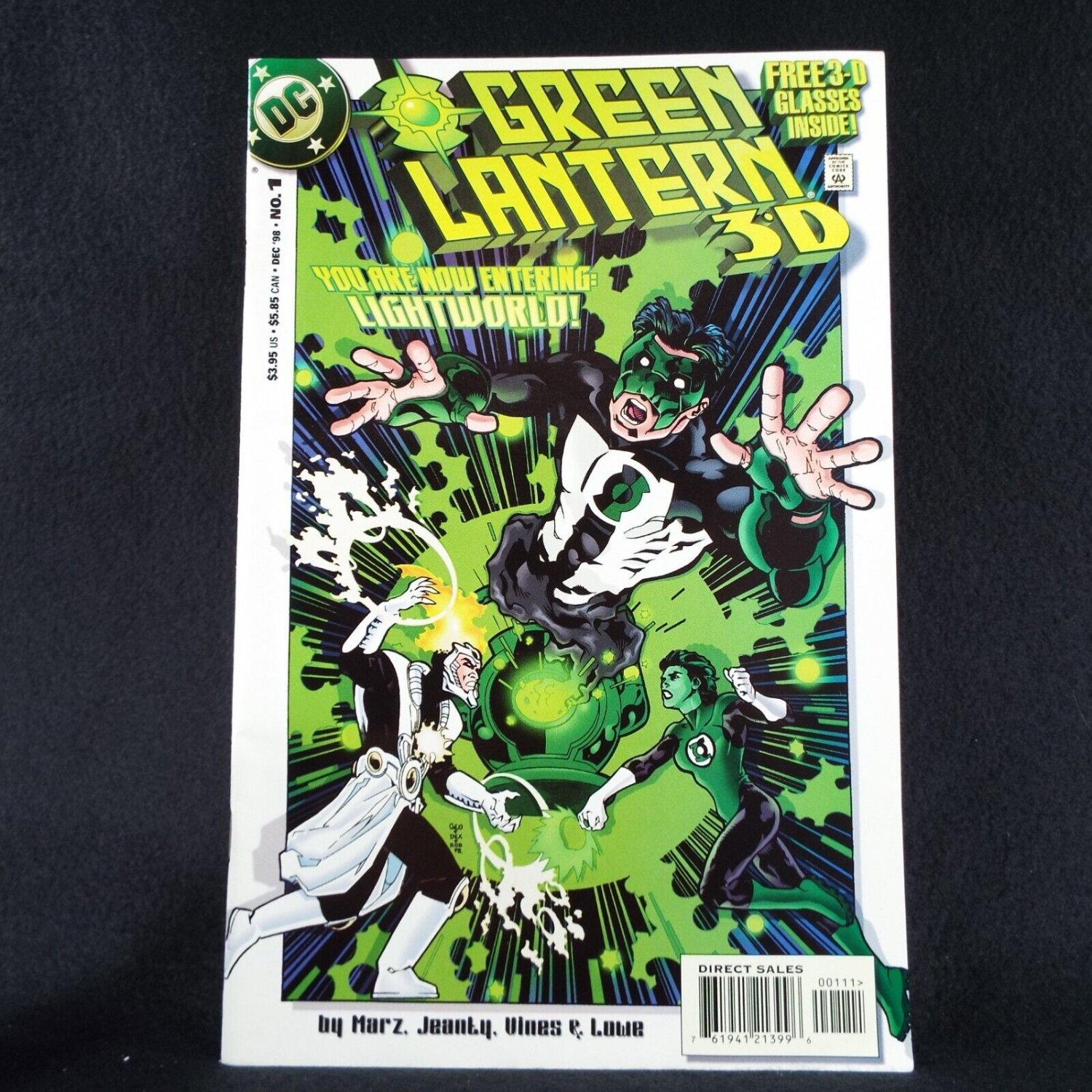 Green Lantern 3D 1 DC Comics December 1998 Lightworld Glasses Included