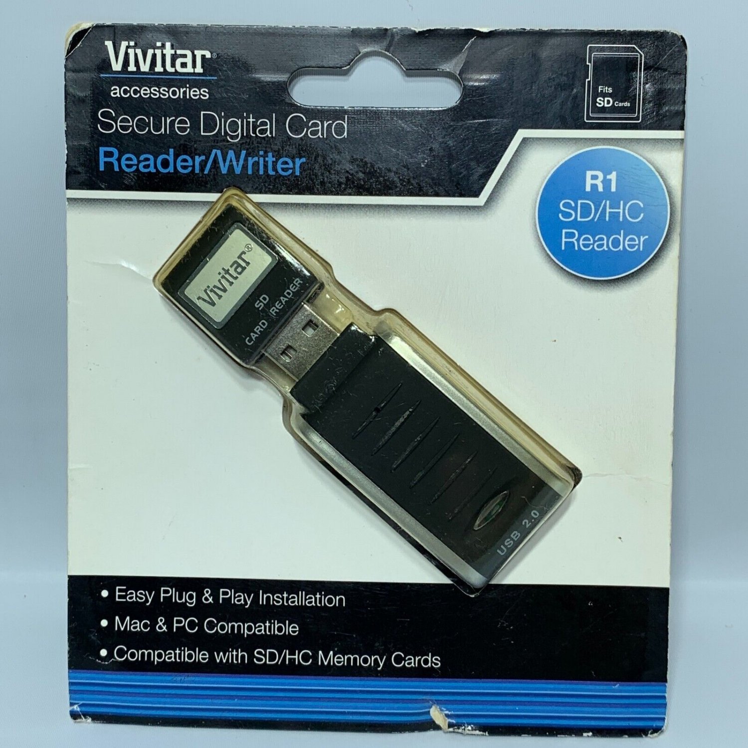 Vivitar Secure Digital Card SD Memory Reader Writer MAC PC RW-SD