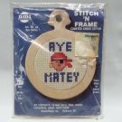 NMI Stitch N Frame Aye Matey Pirate Ornament Cross Stitch No 44 Needlemagic INC