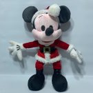 Disney Parks Santa Clause Mickey Mouse Christmas 10" Plush Plushie Stuffie