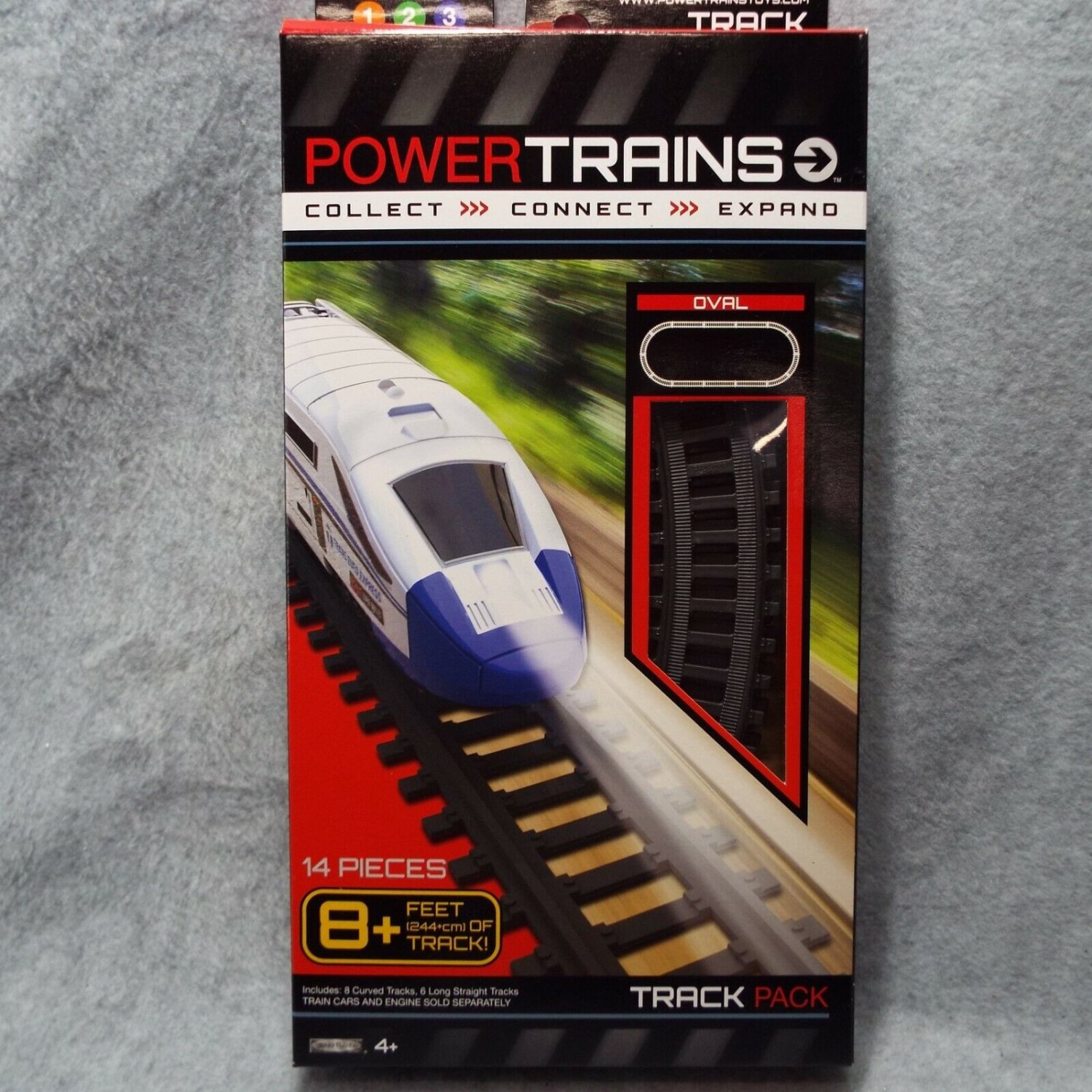 Power Trains Oval Track Pack 17 Pieces 8 feet Jakks Pacific