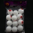 Halloween Beer Pong Eyeballs 12 pc Red Bloodshot Pupil Party Game