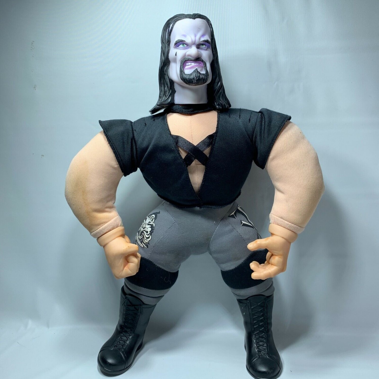 WWF WWE Undertaker Bone Crunchin Buddies 1998 Wrestling Plush Toy