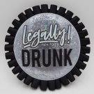 Legally Drunk Puffy Glitter Pin Button 21 Party Girl Funny 5"