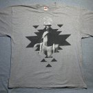 Sexy Smoking Woman Aztec Graphic T-Shirt Print Gray 2XL