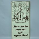 Vintage Holland Dutch Humor Bathroom Tile Nice Poop Prevents Inconveniences