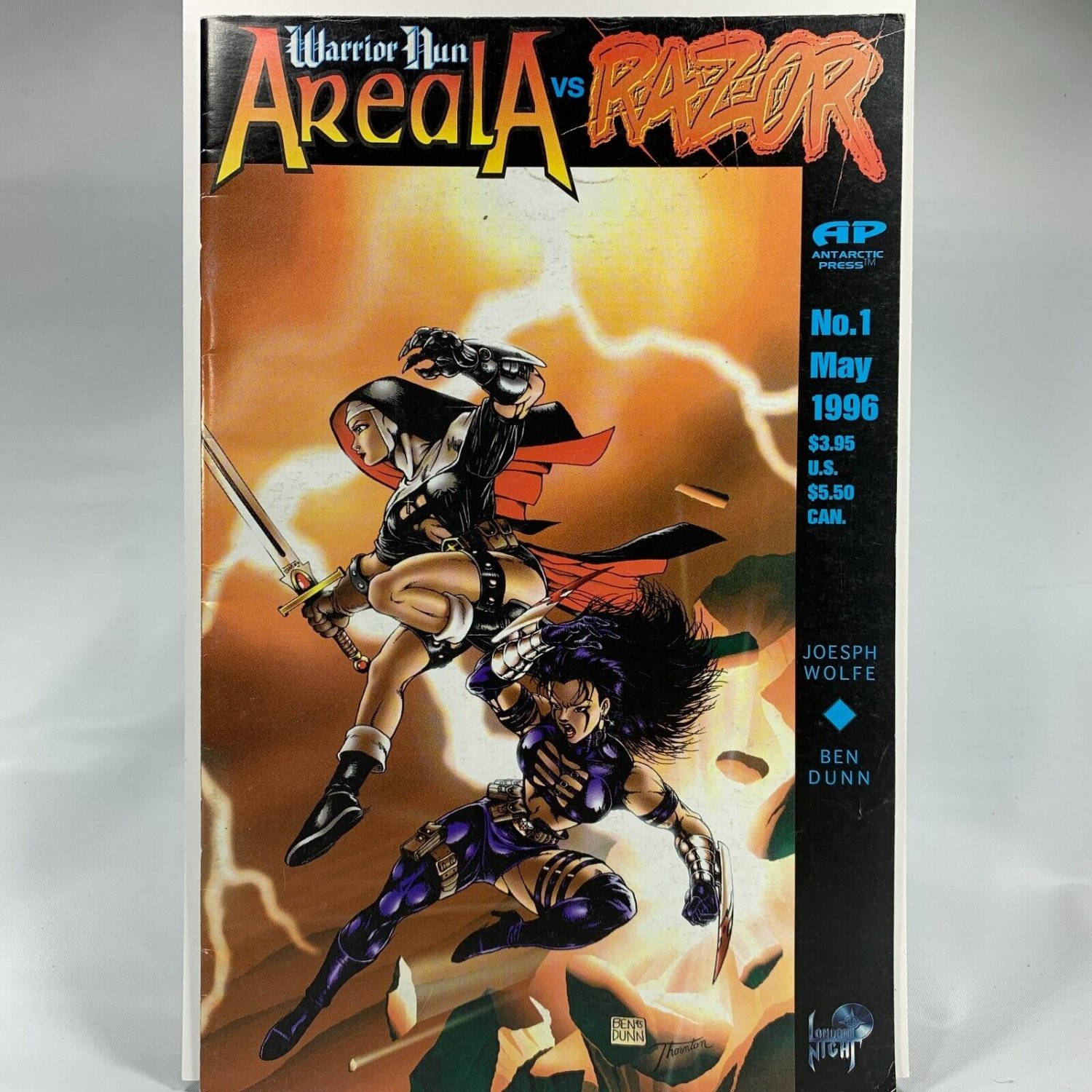 Warrior Nun Areala VS Razor #1 Comic May 1996 Ben Dunn Antarctic Press