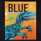 Jurassic World Blue Raptor Folder Pocket Portfolio Dinosaur Park