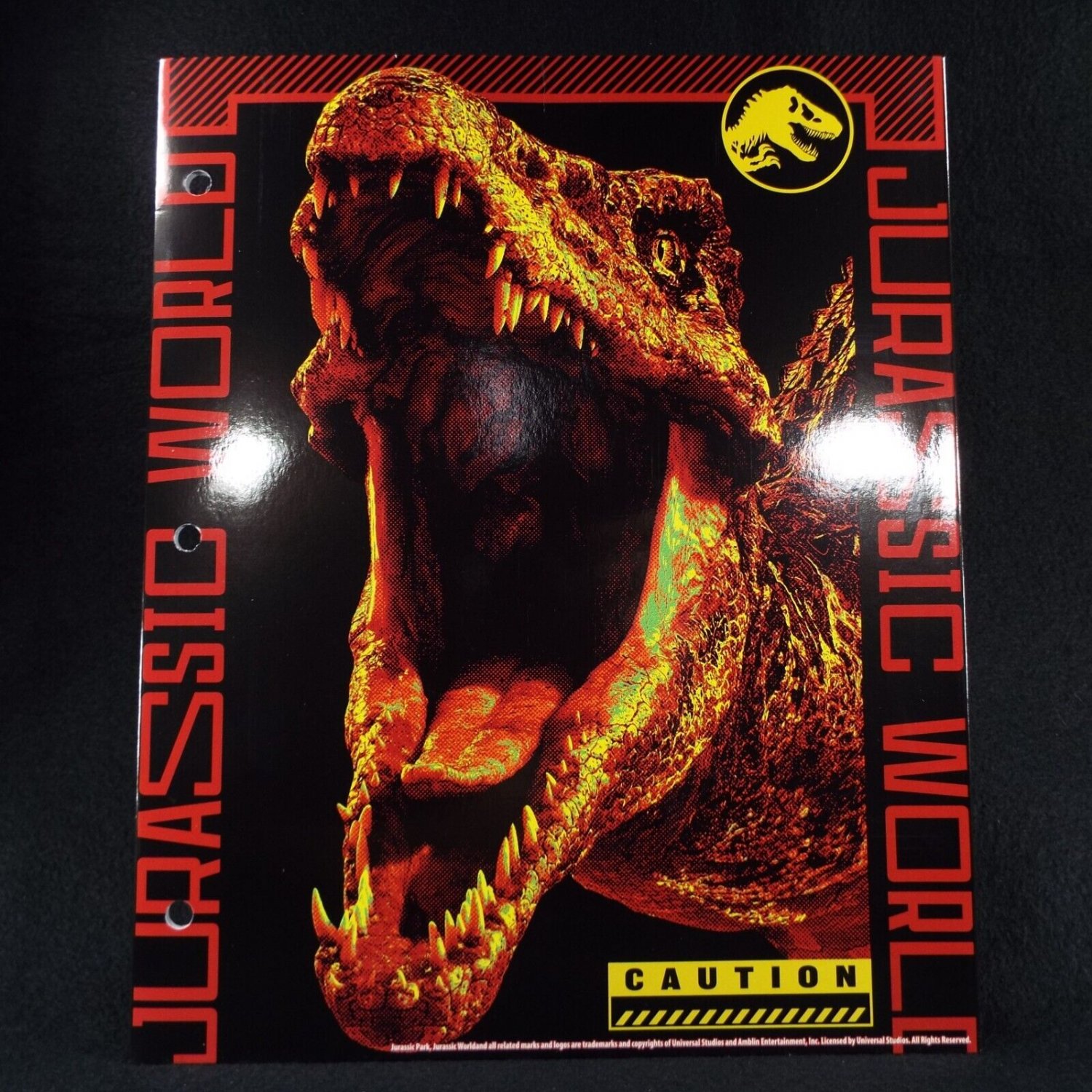 Jurassic World Indoraptor Folder Pocket Portfolio Dinosaur Park Roar