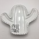 Pier 1 Free Hugs Cactus Shaped Trinket Dish Plate Jewelry Gift  Quote Cute One