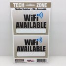 WiFi Available 2 Decals Stickers Blank area for Password Weather Resistant Sign
