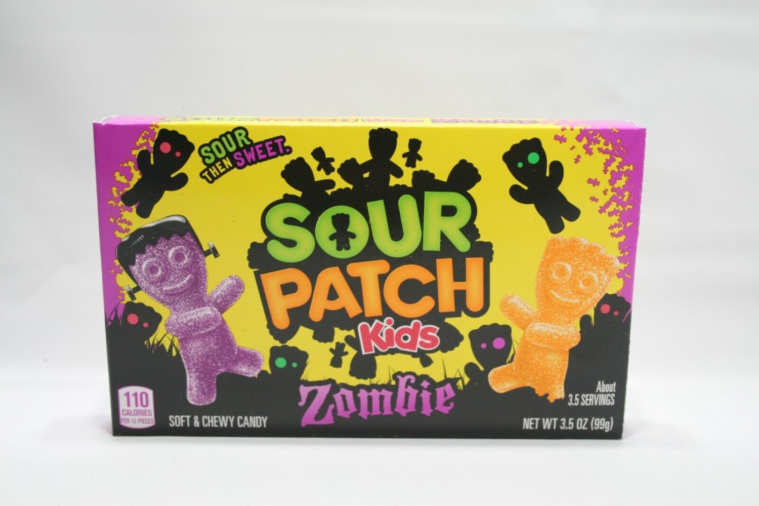 Sour Patch Kids Zombie Candy 3.5 oz Halloween Limited Edition Raspberry Orange