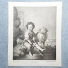 Divine Shepherd 683 The Perry Pictures 12" x 10" Art Print Antique Murillo