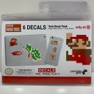 Super Mario 8-Bit King Koopa Bowser Coin Logo  6 Decals Stickers Controller Gear