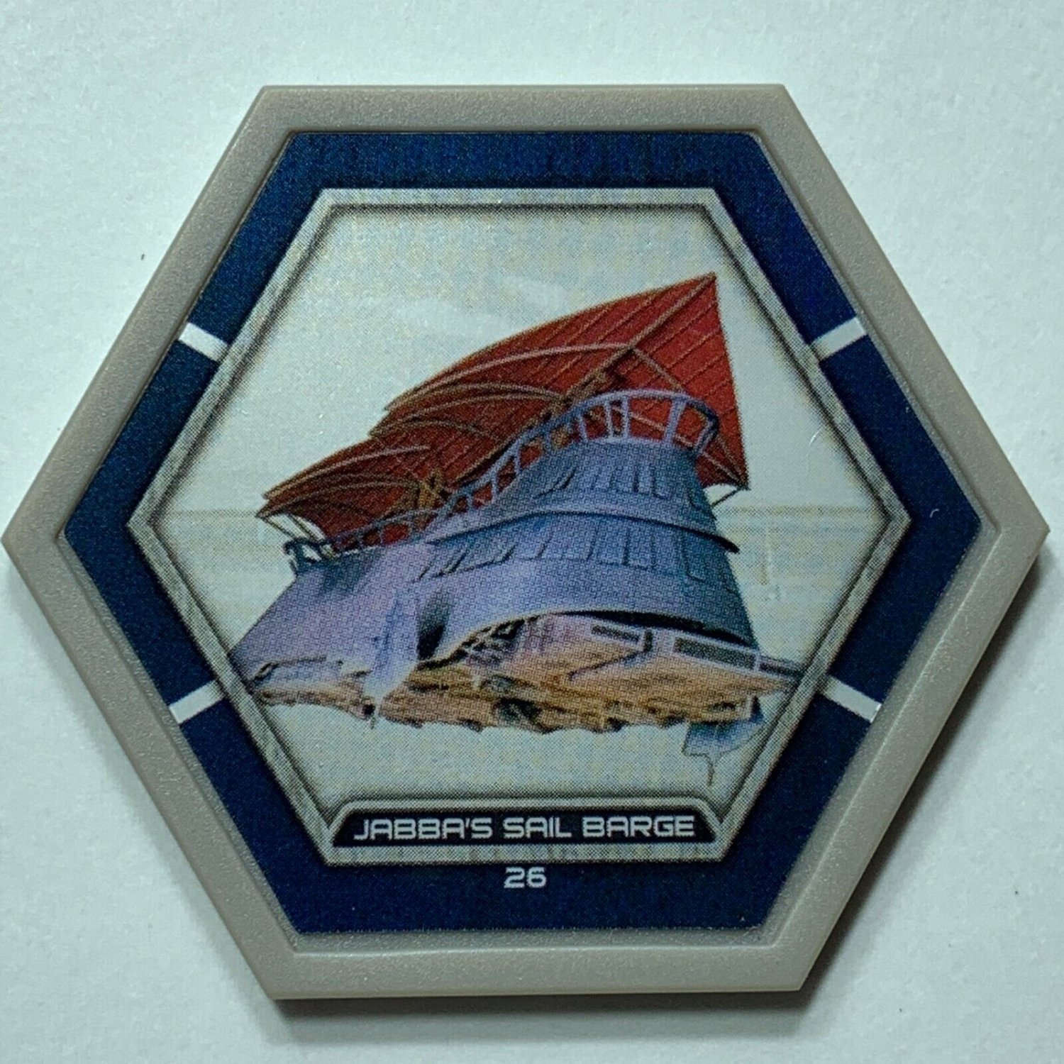 Topps Star Wars Galactic Connexions Disc Jabbas Sail Barge #26 Gray Series 3