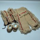 Crocheted Native American Indian Scout Clothes with Beads for 14" doll Western