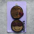 Claire's Sequin Emoji Pinback Best Friends Set Kissy Face Heart Eyes Valentines