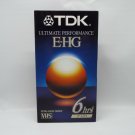 TDK Ultimate Performance EHG Blank VHS Tape T-120 6 Hour New Sealed