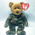Ty Beanie Babies USO Hero 2003 Flag on Arm Sleeve Army Military