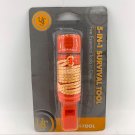 UST 5 in 1 Survival Tool Compass Whistle Signal Mirror Flint Bar Match Storage