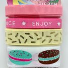 Gwen Studios Sweet Shop Ribbon Macaroons Sprinkles Pink Cream 4 6 Ft pieces