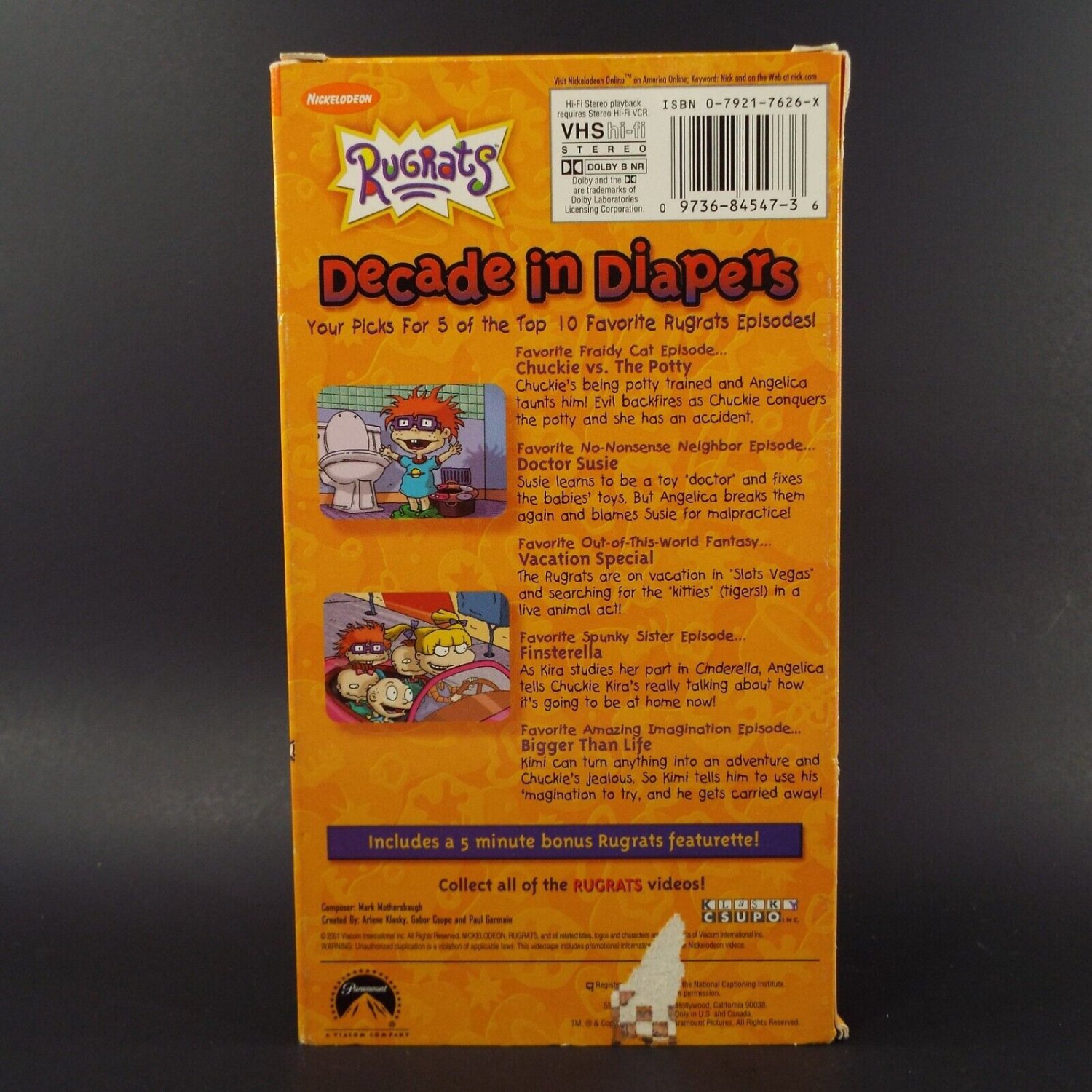 Nickelodeon Rugrats Decade In Diapers Volume 2 VHS Rugrats Favorites