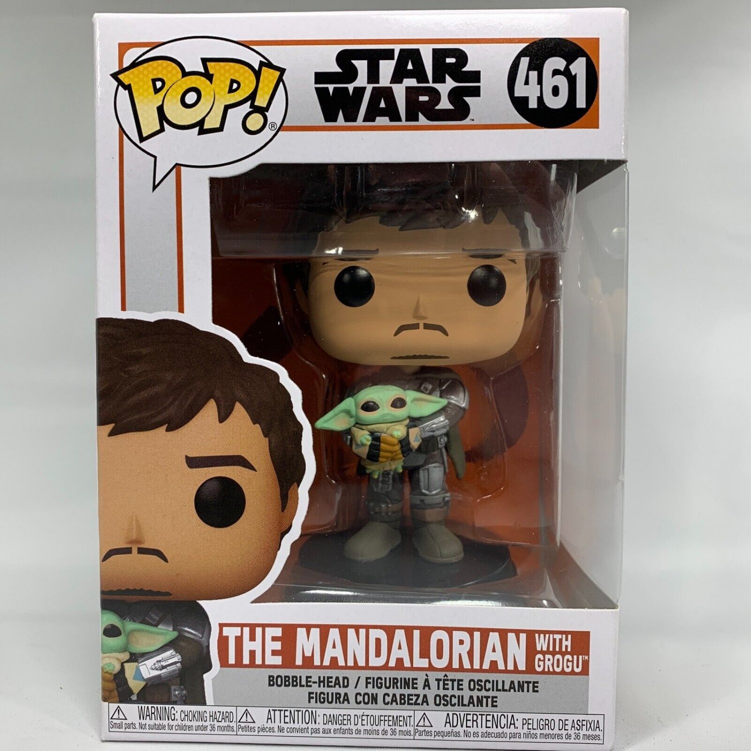 Funko Pop Star Wars 461 The Mandalorian with Grogu Baby Yoda
